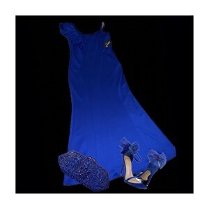 Elegant Royal Blue Mermaid Long Party Dress 🦋